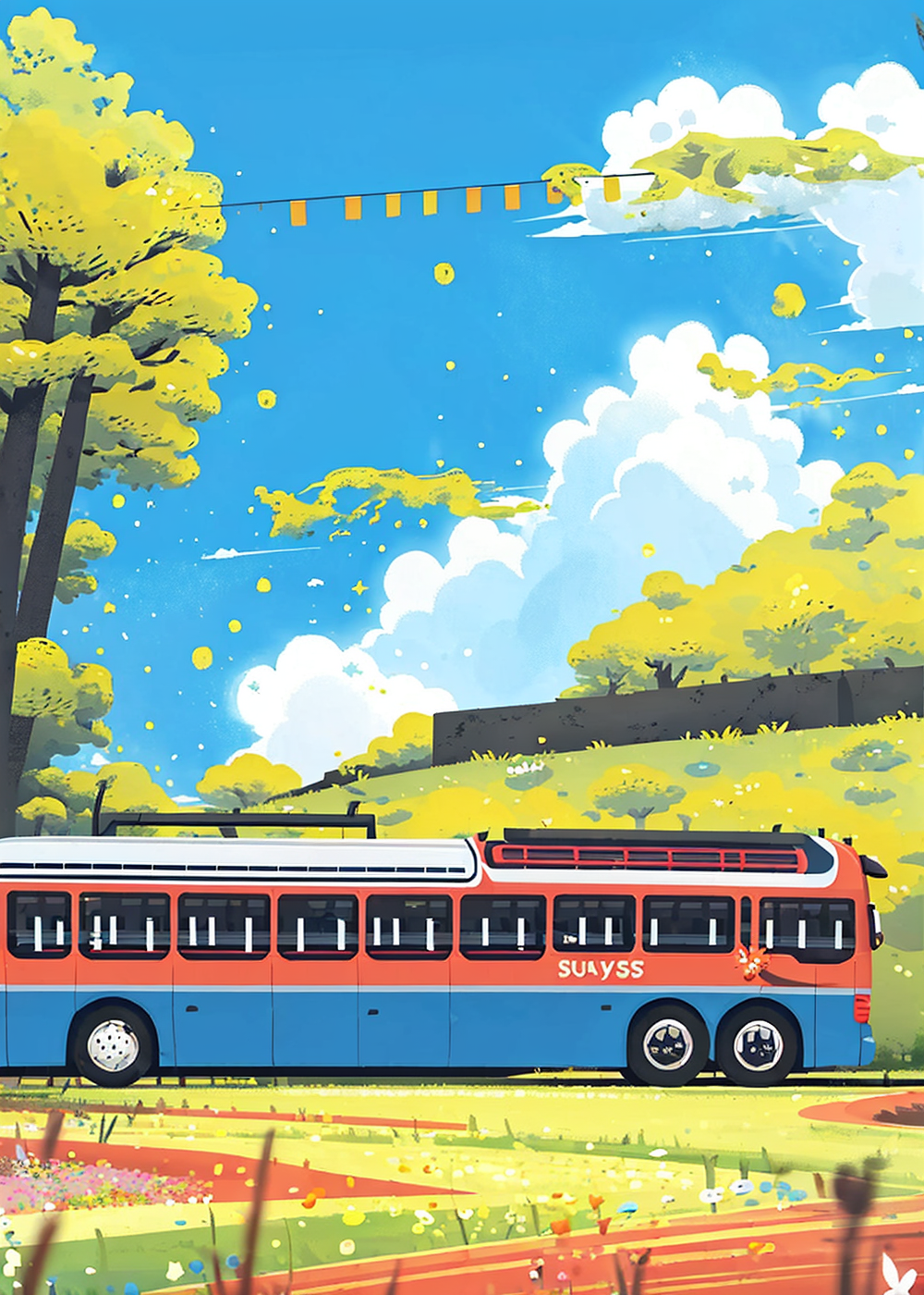 02255-4263150028-Sky, outdoor, ground vehicle (bus), clouds, flower, car, day, nobody, blue sky,_lora_Child illustrationa_20230804152414_0.75_.png